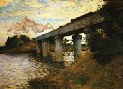 Claude Monet The Railway Bridge at Argenteuil oil painting reproduction
